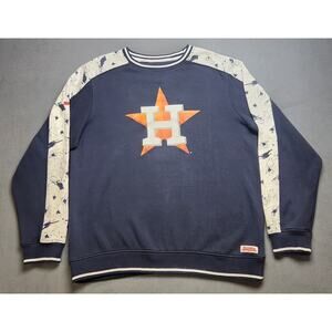 Stitches Houston Astros Crewneck Sweater Size‎ Large Soft Fleece Lined